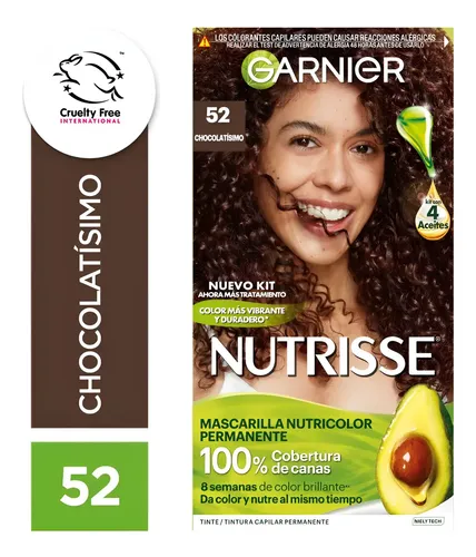 Kit De Tintura Permanente Nutrisse De Garnier Tono Tono 52 Chocolatisimo