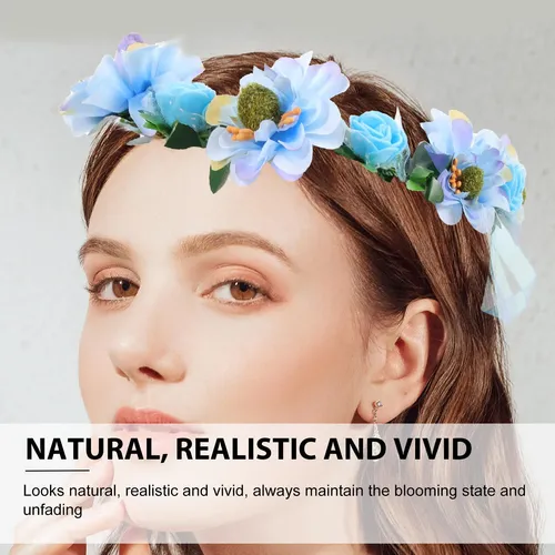 Diadema Floral Bohemia Para Mujer, Guirnalda Floral