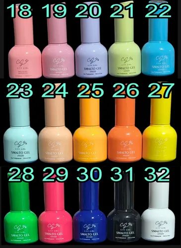 Esmaltes Semipermanente X 12 City Girl 10ml