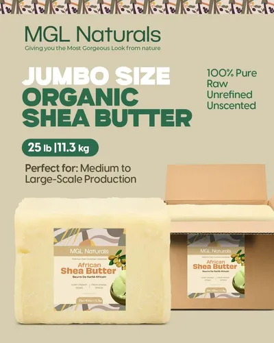 Manteca De Karité Mgl Naturals 11,3kg Color Marfil Sin Refi
