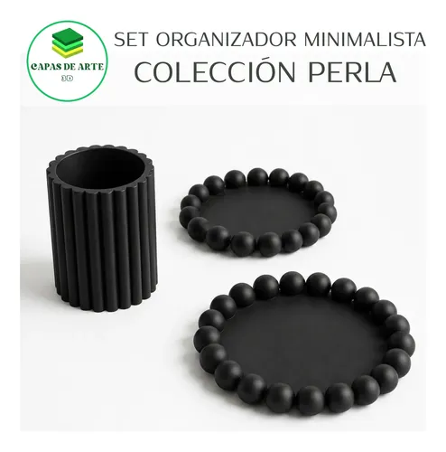 Porta Brochas Perla Vaso Organizador Minimalista Maquillaje