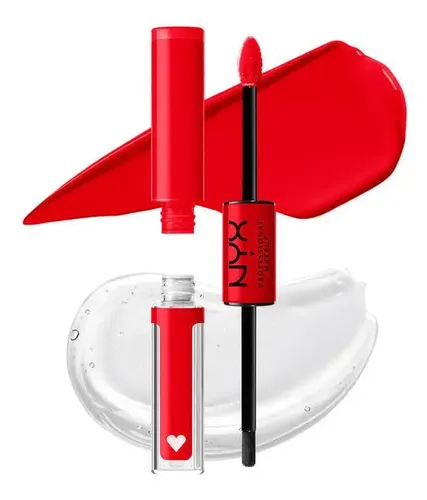 Labial Líquido Nyx Shine Loud Vegano De Larga Duración Acabado Perlado Color REBEL IN RED