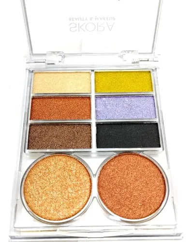 Paleta De Sombras Para Ojos Brillantes Glow Vibes De Skora