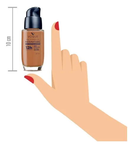 Base de Maquillaje Mate Natural Tono Canela Vogue