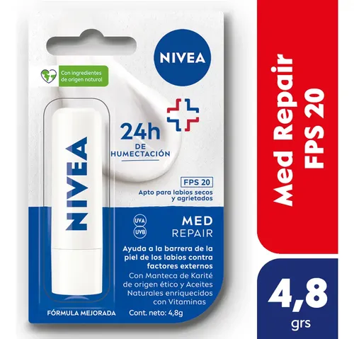 Nivea By Labello Derma Care Protector Labial Fps20 4,8g