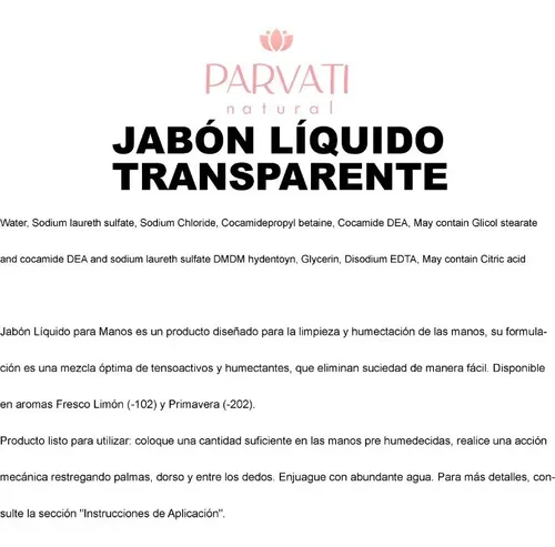 Jabon Corporal Liquido Transparente 5 Litros