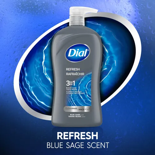 Jabón Facial Y Corporal 3 En 1 De Dial Men Hydro Fresh, 32 O