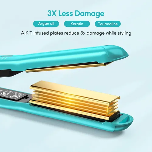 Plancha De Pelo Mini Terviiix De Cerámica De 1,3 Cm, Doble V