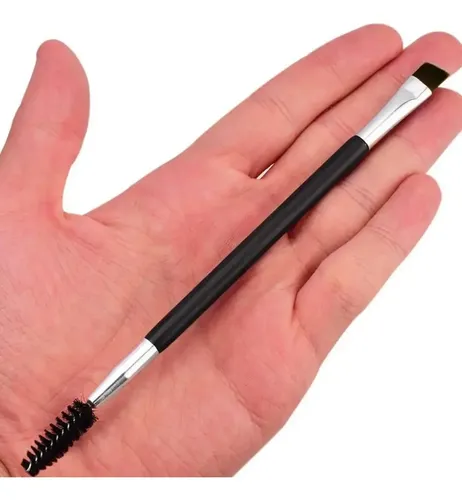 Pincel Peine Dúo Para Cejas Y Pestañas Negro
