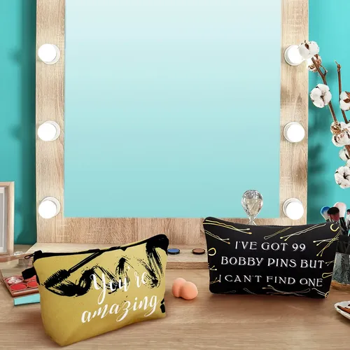 Bolsas De Maquillaje Boao Letters, Bolsa De Viaje Para Cosmé
