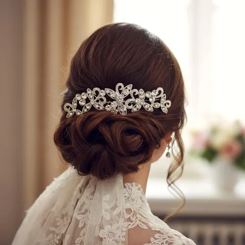 Peineta De Novia Con Rhinestone,accesorios Para El Cabello