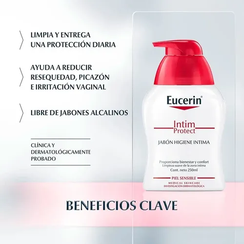 Eucerin Higiene Zona Intima Jabón Líquido De Limpieza Suave