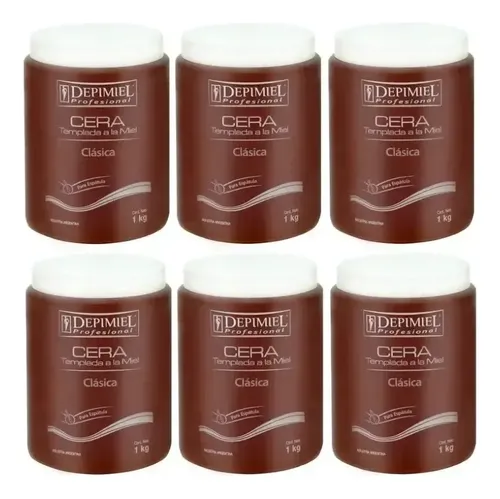Kit X6 Cera Jalea Depilatoria Descartable Depimiel X1kg