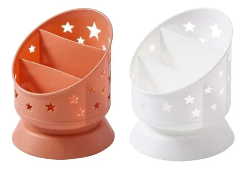 Porta Brochas Cubo Naranja Y Blanco Sitio Web