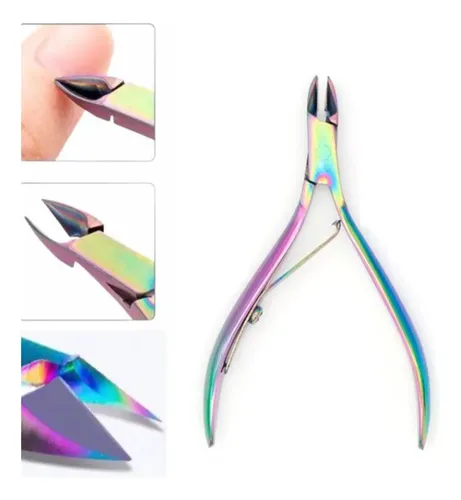 Kit Corta Uñas + Alicate + Repujador De Cuticula Tornasolado