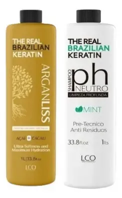 Combo Arganliss Keratin+ Shampoo Neutro Ph 1lt Original