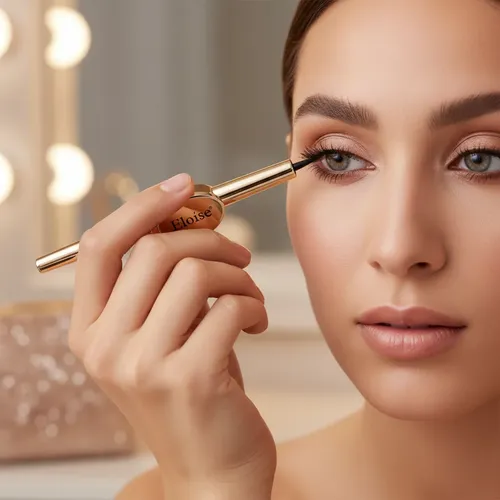 Delineador De Ojos Liquido C/mini Espejo Eyeliner Waterproof