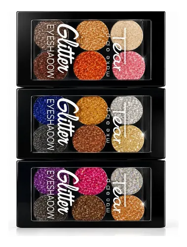 Paleta 6 Sombras Glitter Eyeshadow Tejar 4151 Lefemme