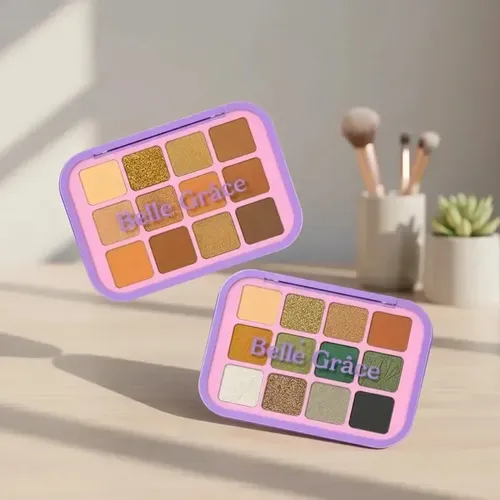 Paleta Tono 04 Sombras De Ojos 12 Colores Mate Brillante Maquillaje Rostro Veoquiero