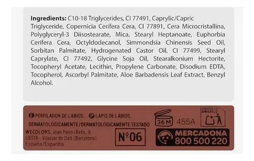 Delineador Labios Deliplus Mercadona Perfilador 06 Canela
