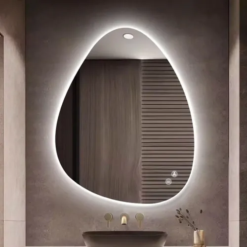 Espejo Irregular Led 80×70 Cm Luz Touch Con Desempañador