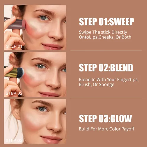 Hellokiss Barra Contorno Iluminador Perlado Rubor Facial Lar