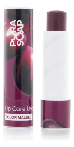 Bálsamo Labial Hidratante Con Color Uva Malbec Pura Soap