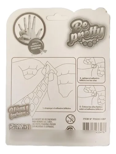 Set De Uñas Divertidas Colores Y Diseños Surtidos 36 Piezas