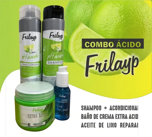Crema Enjuague Acondicionador Ph Extra Acido Frilayp 970cc