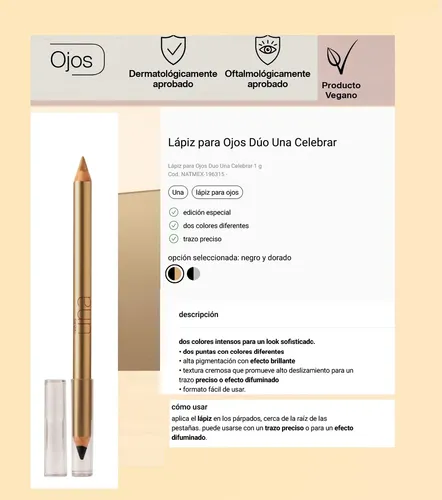 Lapiz Para Ojos Duo Celebrar 1g Una Natura