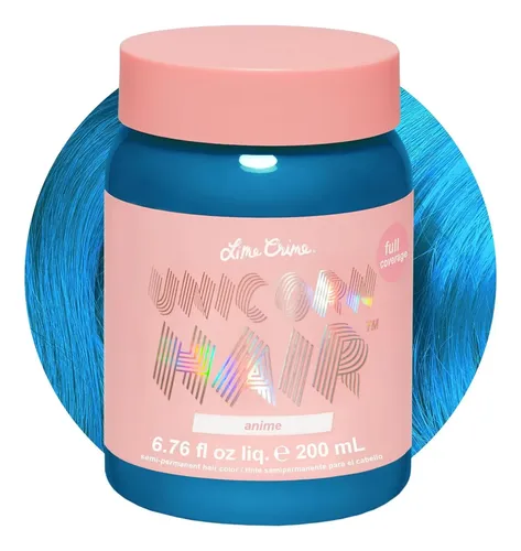 Tinte Semipermanente Unicorn Hair Lime Crime Anime Azul