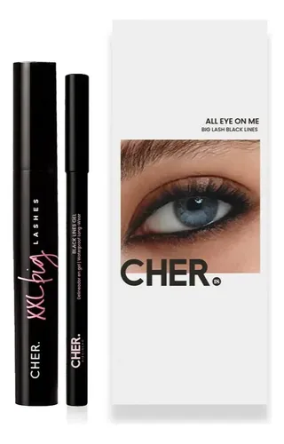 Set Maquillaje De Ojos Cher Big Lashes + Black Lines