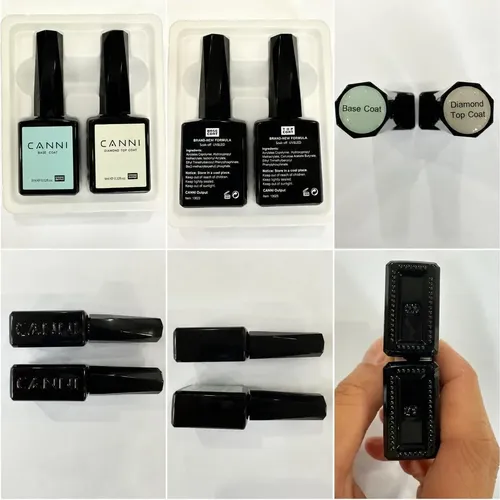 Conjunto Base Y Top Coat Gel Canni 2 Piezas