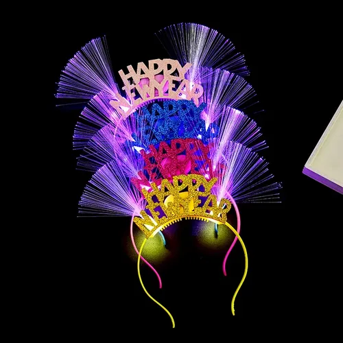 Aro De Pelo Led De Fibra Óptica Para Mujer, Con Diseño De Fe