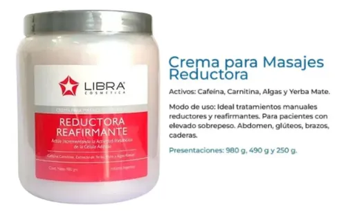 4 Crema Masajes Reductora Y Reafirmante 980g Libra Cosmetica Fragancia Suave