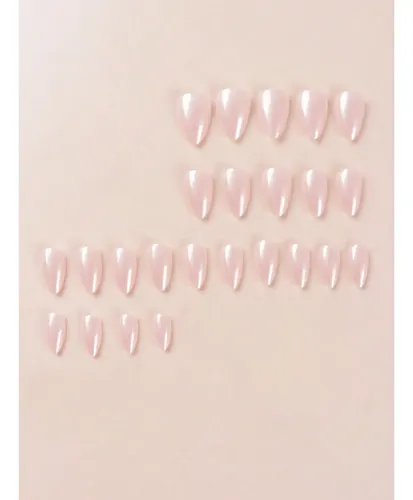 Adhesivos Cortos Para Uñas Con Forma De Almendra Baby Pink