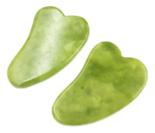 Set De Rodillo De Jade Y Piedra Gua Sha