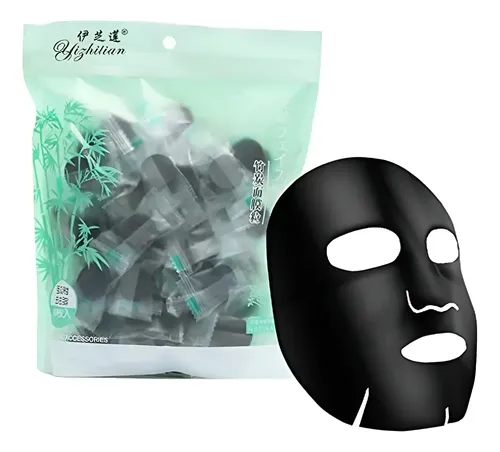 Máscaras Faciales Comprimidas Carbón De Leña De Bambú X50