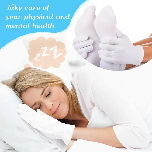 Guantes Algodón Blancos Xl Hidratantes Para Manos Secas
