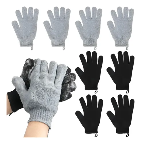 Guantes Exfoliantes Grandes Para Ducha Spa Y Masaje 8 Piezas