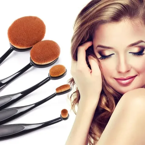 Set X 5 Brochas Oval Profesionales Excelente Calidad,