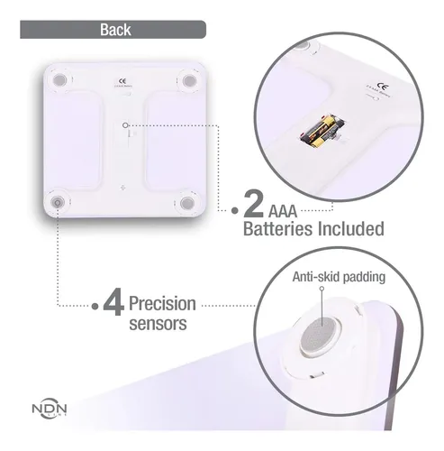 Báscula De Baño Digital Ndn Line Con Pantalla Grande