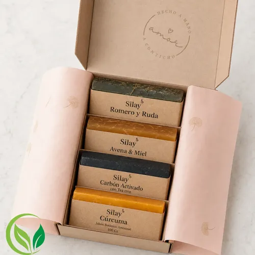 Jabones Botánicos 100% Natural Pack X4 Silay. Glicerina
