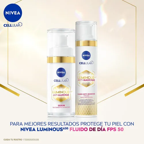 Serum NIVEA Luminous 630 Anti manchas Ácido Hialurónico 30ml Tipo de piel Todos
