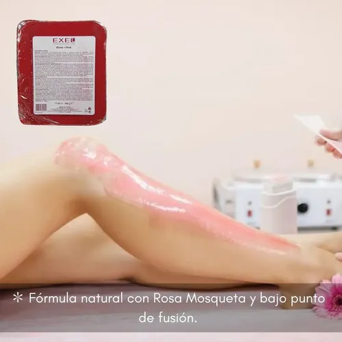 Cera Rosa Depilatoria Profesional Exel Piel Sensible 1000g