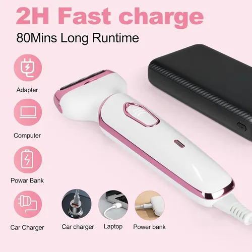 Depiladora Electrica 4 En 1 Portatil Usb Mujer Cuerpo Facial
