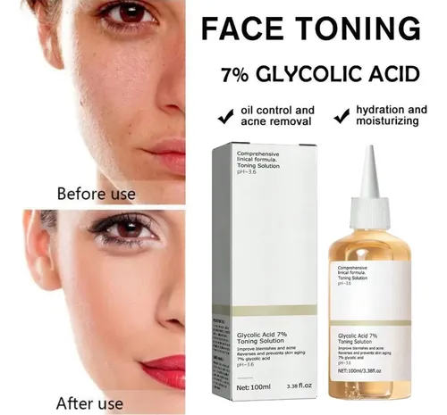 Tónico Facial Ácido Glicólico 7% Exfoliante 100 Ml Todo Tipo De Piel Día/noche
