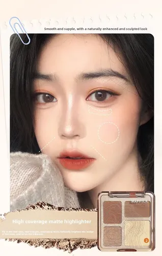 Mzpaleta De Contornos De Cuatro Colores Highlight Contour Al
