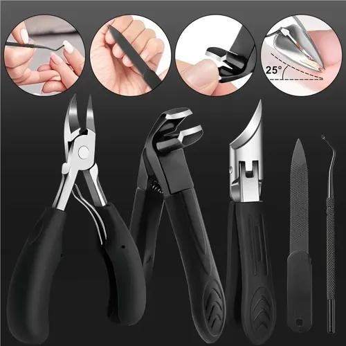 Set De 6 Cortaúñas De Acero Inoxidable Para Uñas Encarnadas