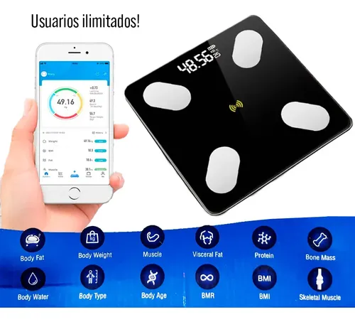 Balanza Corporal Digital Inteligente Bluetooth Peso App